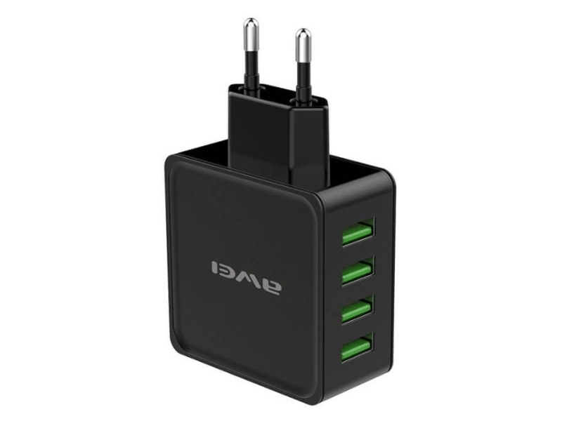 AWEI C842 4USB Hálózati töltő, Fekete