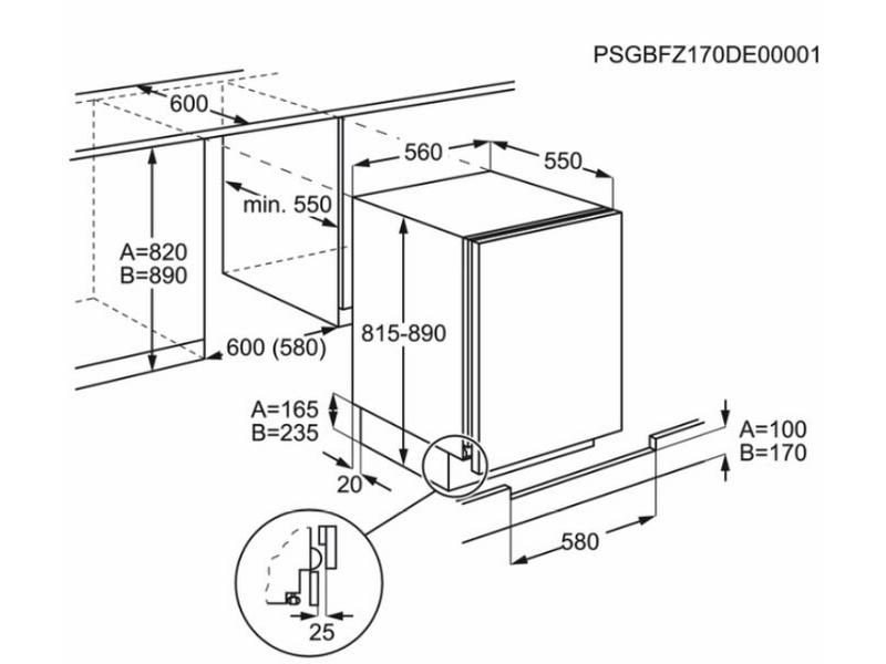 Electrolux ERN1200FOW Beépíthető hűtőszekrény, 82 cm