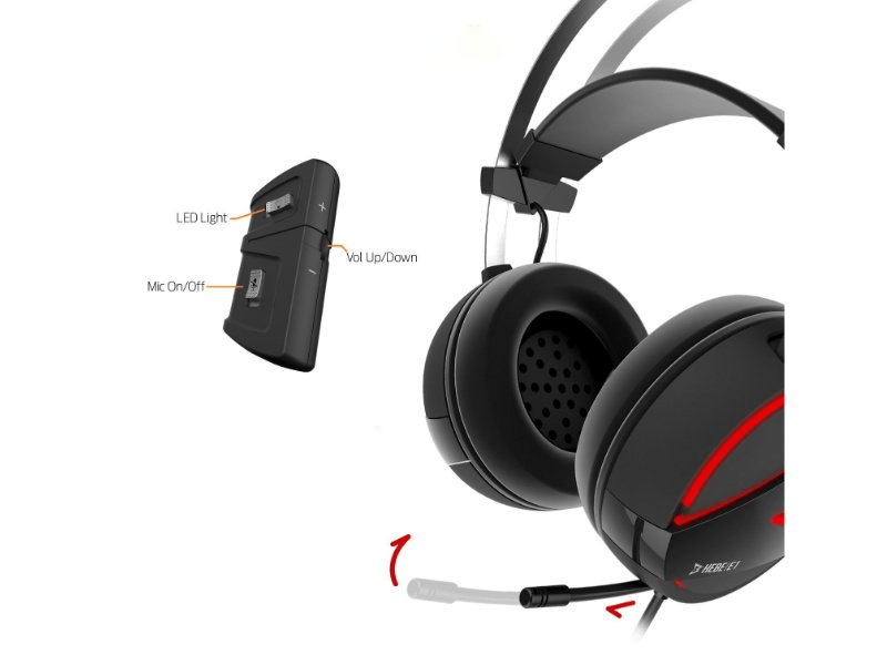 Gamdias HEBE E1 Sztereó fejhallgató