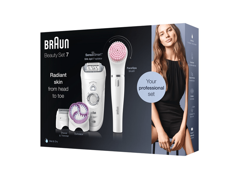 Braun Silk-épil Beauty Set 7 7/885 BS Wet & Dry epilátor 4 kiegészítővel