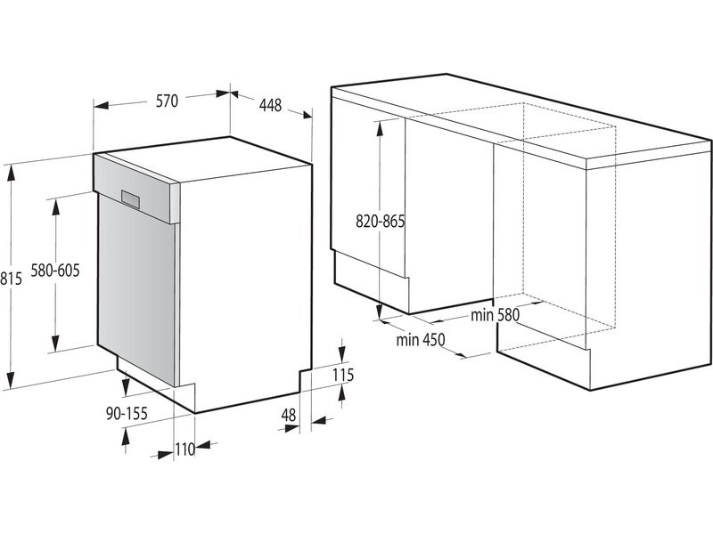 Gorenje GI52010X Beépíthető mosogatógép