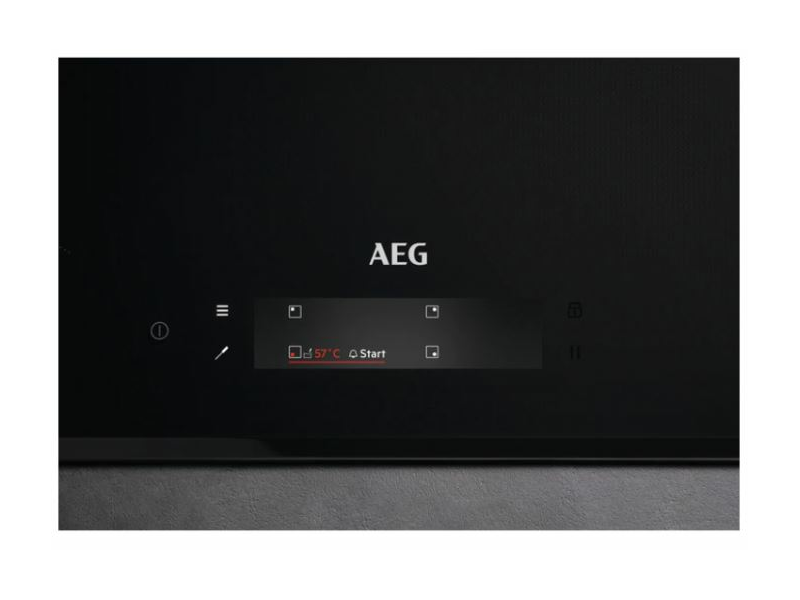 AEG IAE84881FB SensePro beépíthető indukciós főzőlap, maghőmérő, Hob2Hood, Bridge funkció, 80 cm