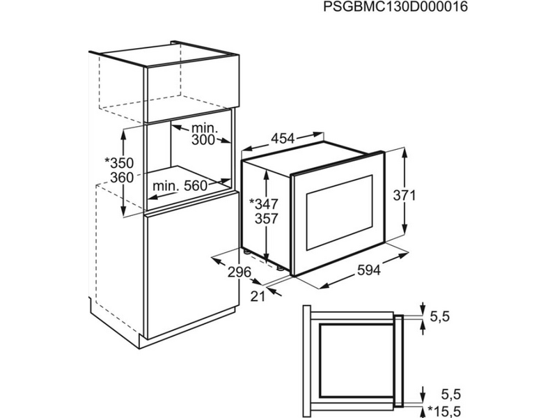 AEG MBB1756SEM Beépíthető mikrohullámú sütő