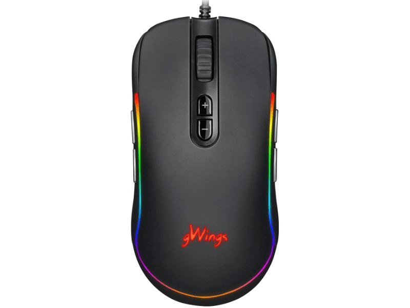 gWings 9800M Gamer egér 10 gombos, jobb és balkezes kialakítással