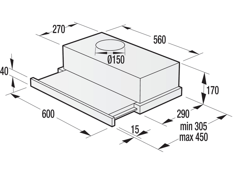 Gorenje BHP623E12X Teleszkópos páraelszívó