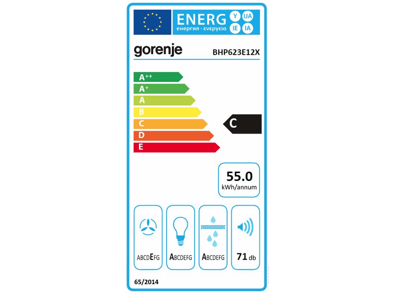 Gorenje BHP623E12X Teleszkópos páraelszívó