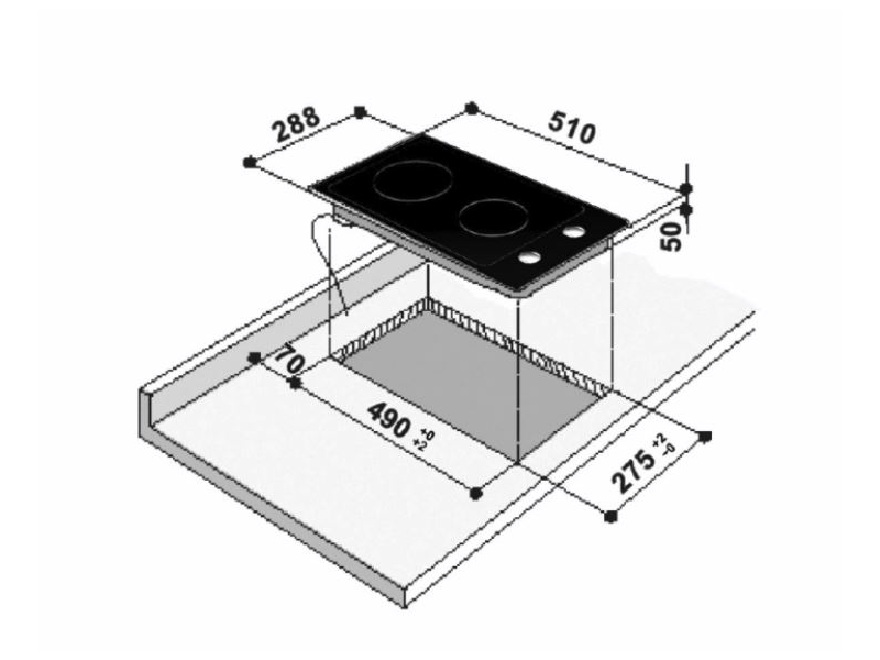 Whirlpool AKT360/IX Beépíthető kerámia főzőlap