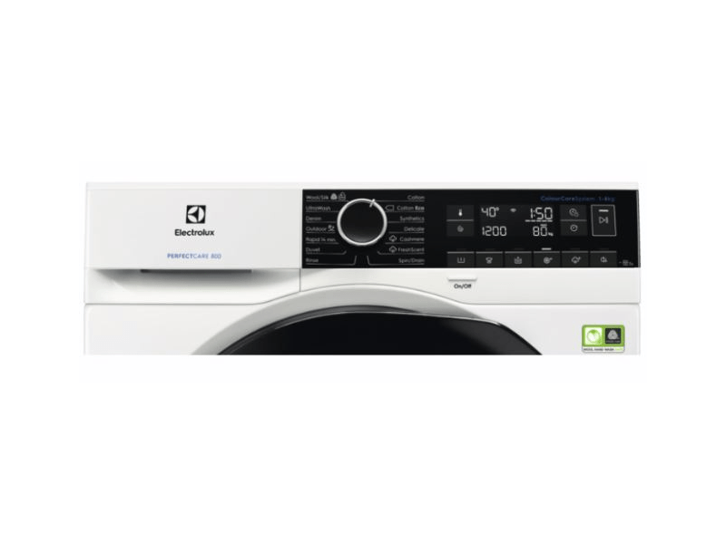 Electrolux EW8F248B UltraCare elöltöltős gőzmosógép, 8 kg, 1400 f/p., ökoinverter motor, ECO TimeManager, LCD kijelző
