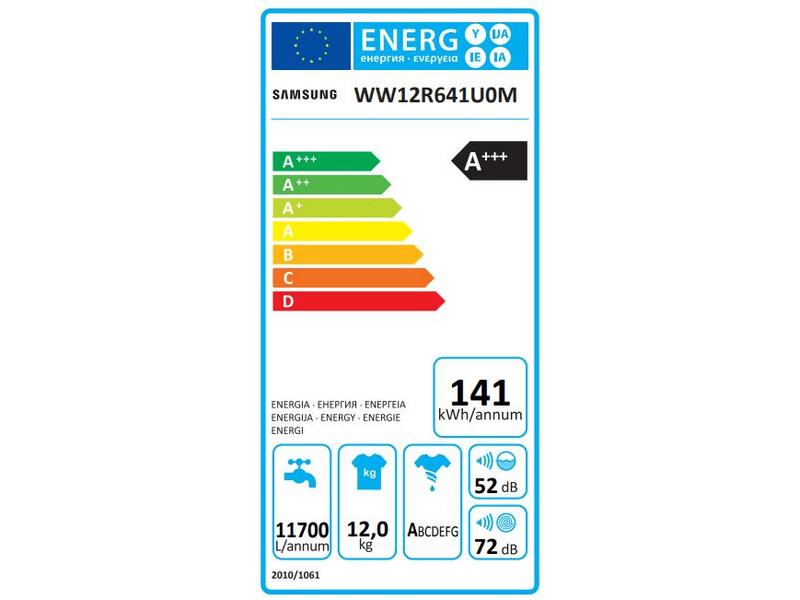 Samsung WW12R641U0M/LE Elöltöltős mosógép