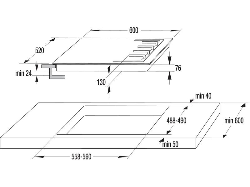 GORENJE G641MB Beépíthető gáz főzőlap