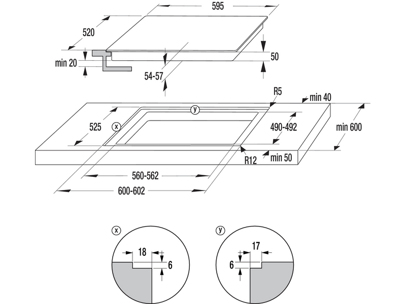 Gorenje ECT641BSC Beépíthető kerámia főzőlap
