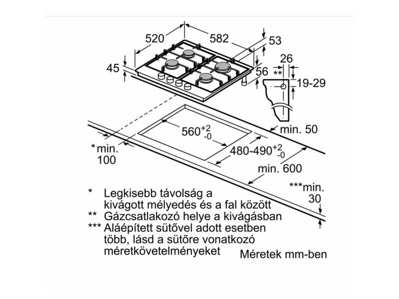 Bosch PGP6B5B60 Beépíthető főzőlap