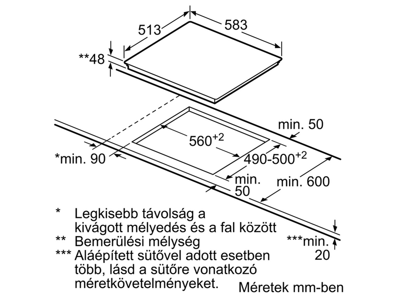 BOSCH PKE645D17E Beépíthető kerámia főzőlap