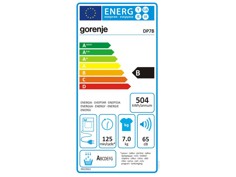 GORENJE DP7B Kondenzációs szárítógép