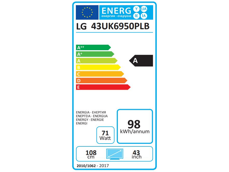 LG 43UK6950PLB 4K Ultra HD Smart LED Tv