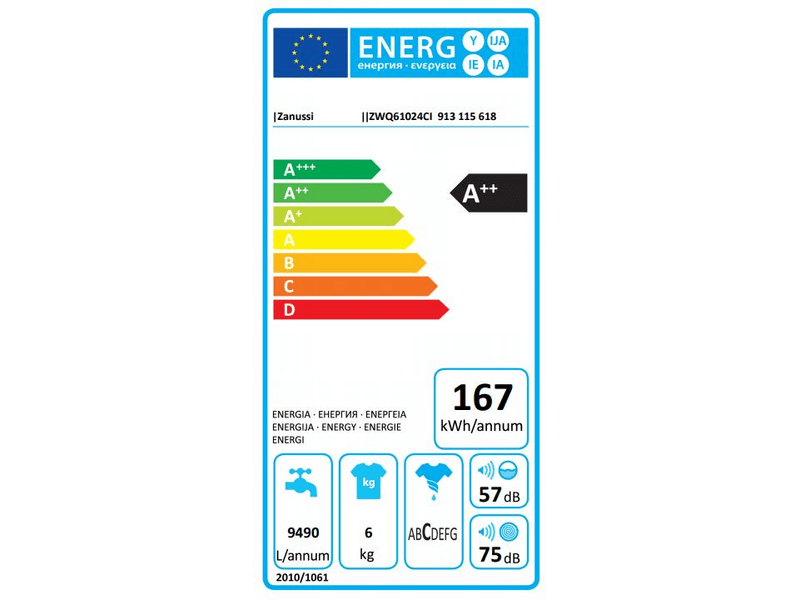 ZANUSSI ZWQ61024CI Felültöltős mosógép