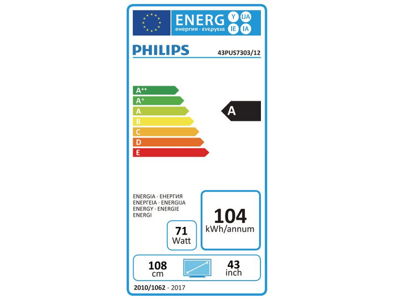 Philips 43PUS7303/12 4K Ultra HD Smart LED Tv