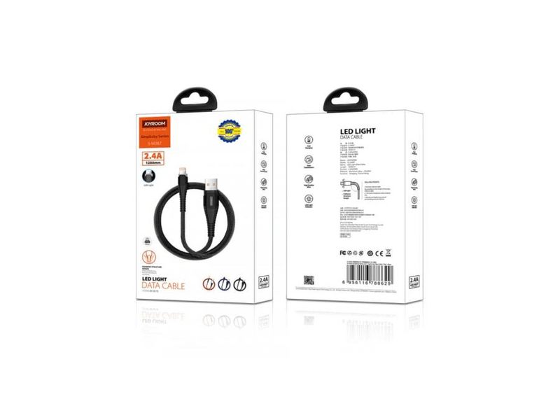 Joyroom S-M367 Simplicity 1.2M USB MicroUSB adatkábel, Fekete