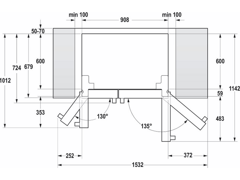 GORENJE NRS9182VB Side by side hűtőszekrény