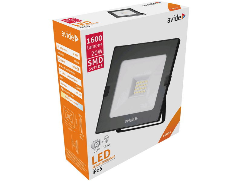 Avide ABSSFLNW-20W LED-ES Reflektor 1600lm 4000K IP65