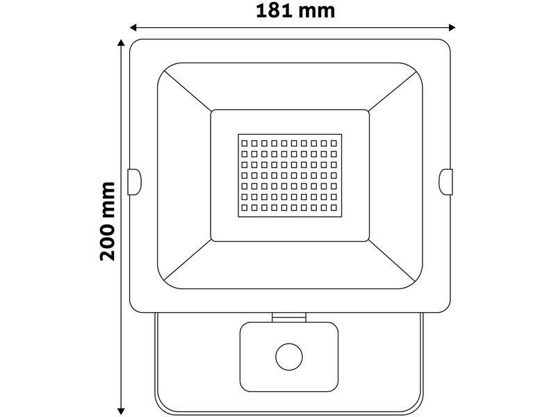 Avide ABSSFLNW-30W-PIR LED-ES Reflektor 2250lm 4000K IP44 mozgásérzékelős