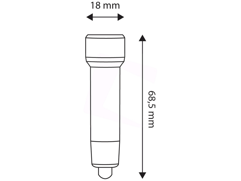 Entac EFL-5LED-KC-S LED-ES Zseblámpa 1W 30lm ezüst