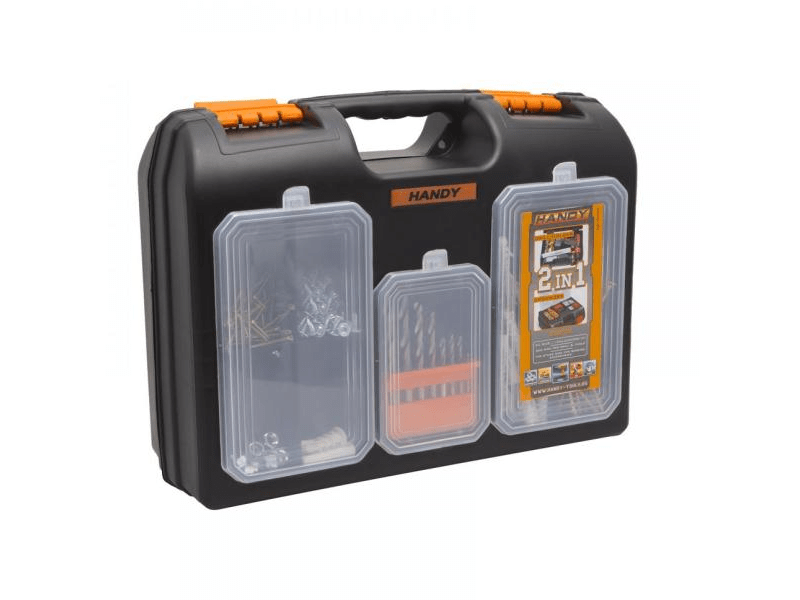 Handy 10958 Műanyag Fúró + alkatrész tároló táska, 400 x 300 x 155 mm