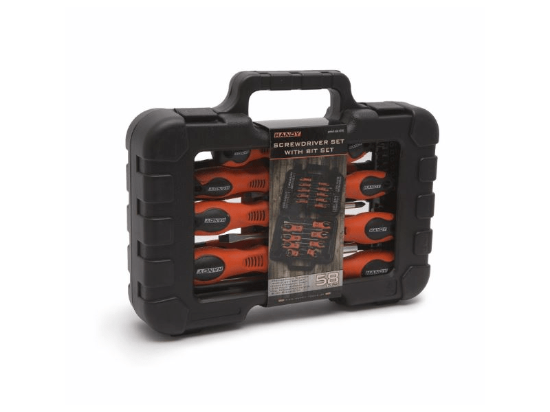 Handy 10742 Csavarhúzó és bitfej készlet táskában 58 db-os