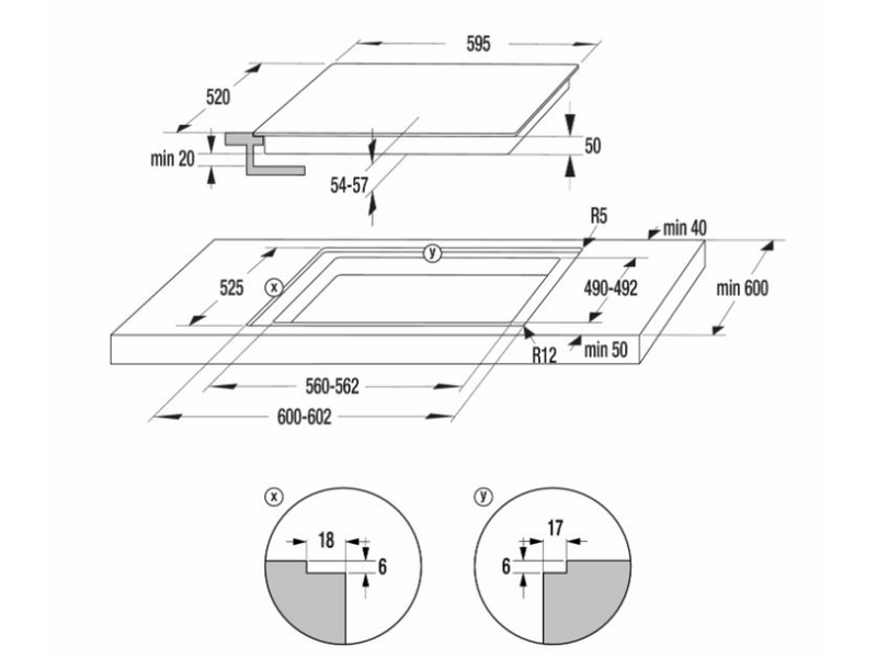 GORENJE CT41SC Beépíthető kerámia főzőlap