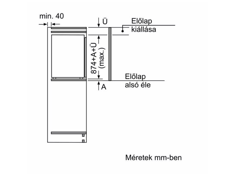 BOSCH GIV21AF30 Beépíthető fagyasztószekrény