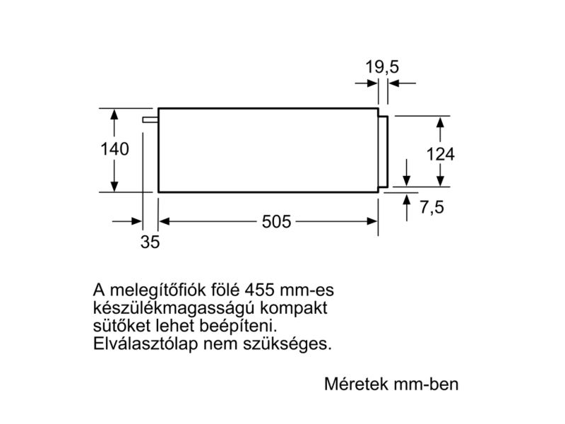 Bosch BIC510NS0 Melegentartó fiók