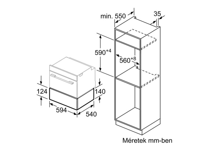 Bosch BIC510NS0 Melegentartó fiók