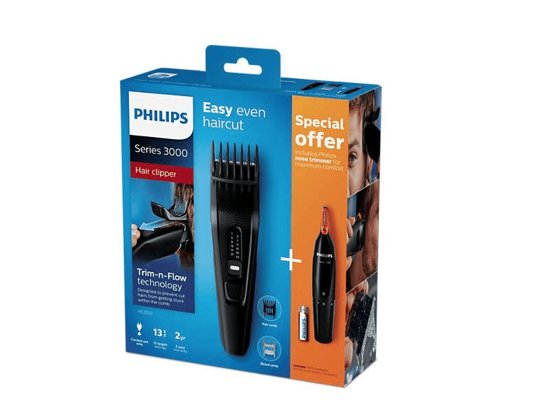Philips HC3510/85 Series 3000 hajvágó és orrszőrnyírószett