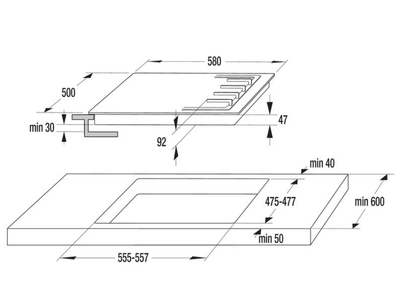 GORENJE G64X Beépíthető gáz főzőlap