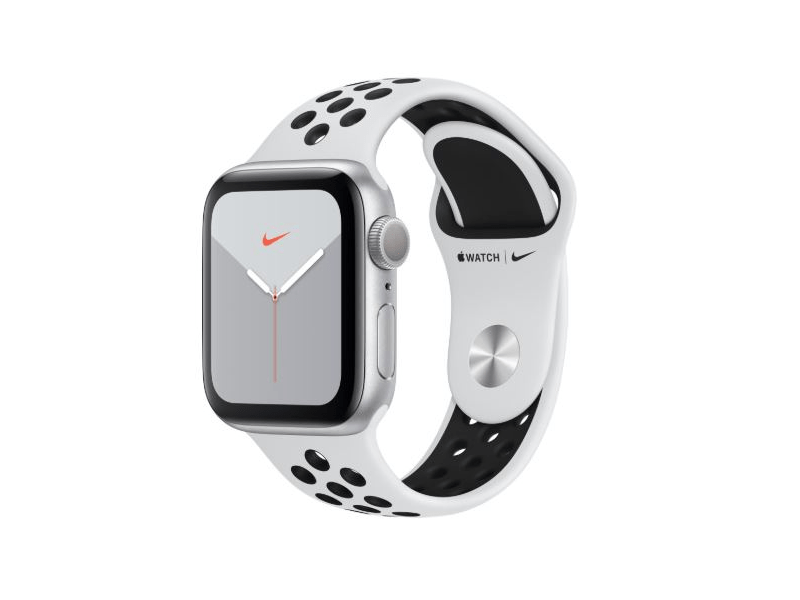 Apple Watch Nike Series 5, 40mm Ezüst, Alumínium, Platina-Fekete Nike sport szíjjal
