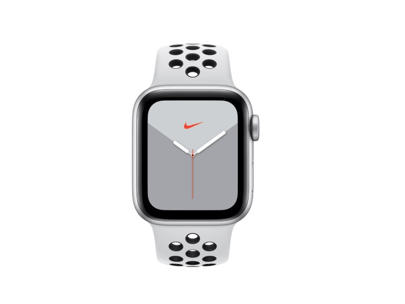 Apple Watch Nike Series 5, 40mm Ezüst, Alumínium, Platina-Fekete Nike sport szíjjal