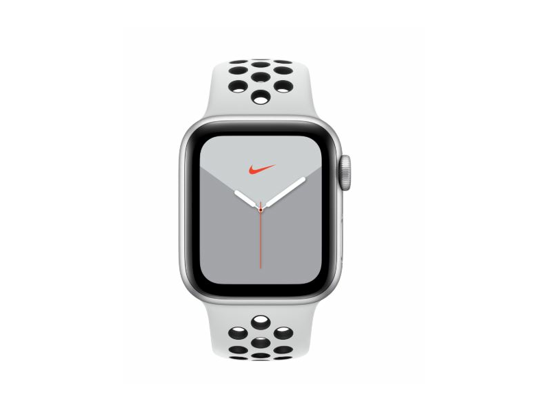 Silver aluminium apple watch