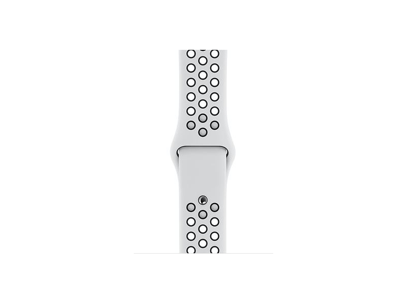Apple MX8D2ZM/A 40 mm-es platinaszín-fekete Nike sportszíj – S/M és M/L