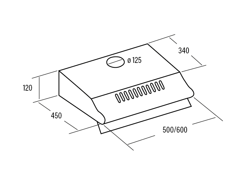 CATA P-3060WH/L Páraelszívó + Bekötőszett