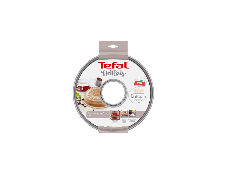 Tefal J1642874 DELIBAKE Savarin szétszedhető forma 27cm, Piros