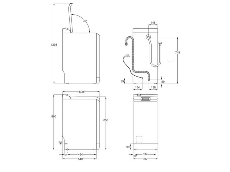 Electrolux EW6T4265H PerfectCare felültöltős mosógép, 6 kg, 1200 f/p