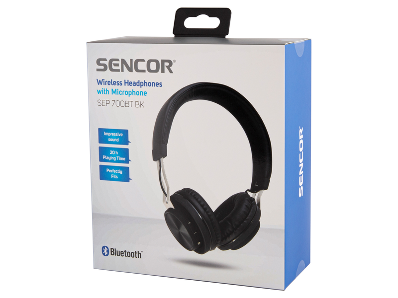 Sencor SEP 700BT Bluetooth fejhallgató, Fekete