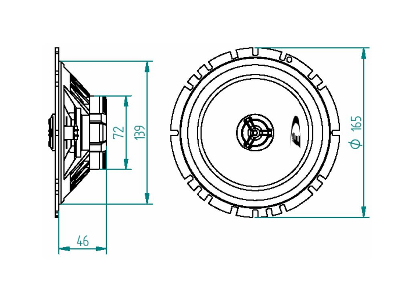 Alpine SXE-1725S 2 utas koaxiális hangszóró