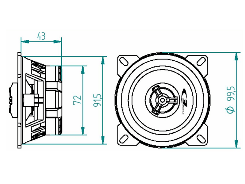 Alpine SXE-1025S 2 utas koaxiális hangszóró, 10 cm