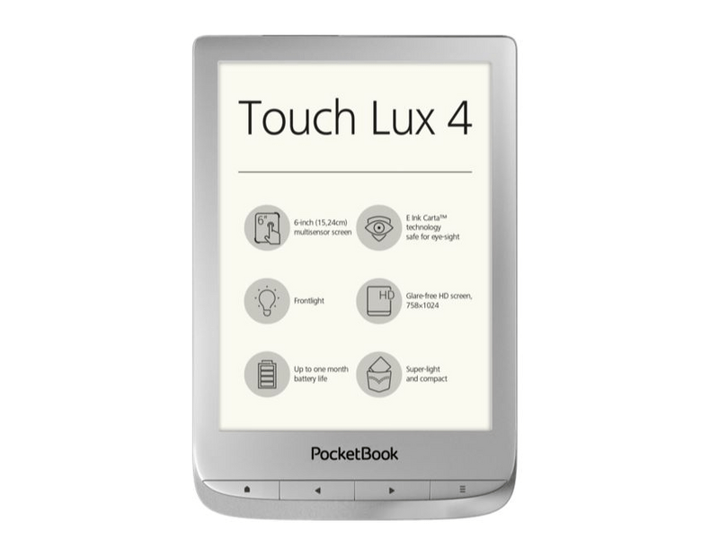 PocketBook 627-S-WW Touch Lux 4 E-Book, Ezüst