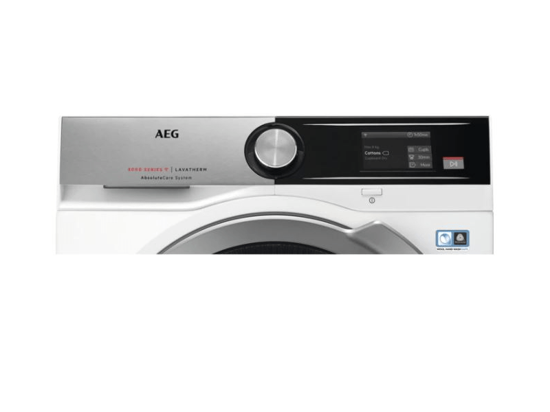 AEG T8DEA68S Hőszivattyús szárítógép, 8 kg, WIFI, inverter motor, TFT érintőkijelző