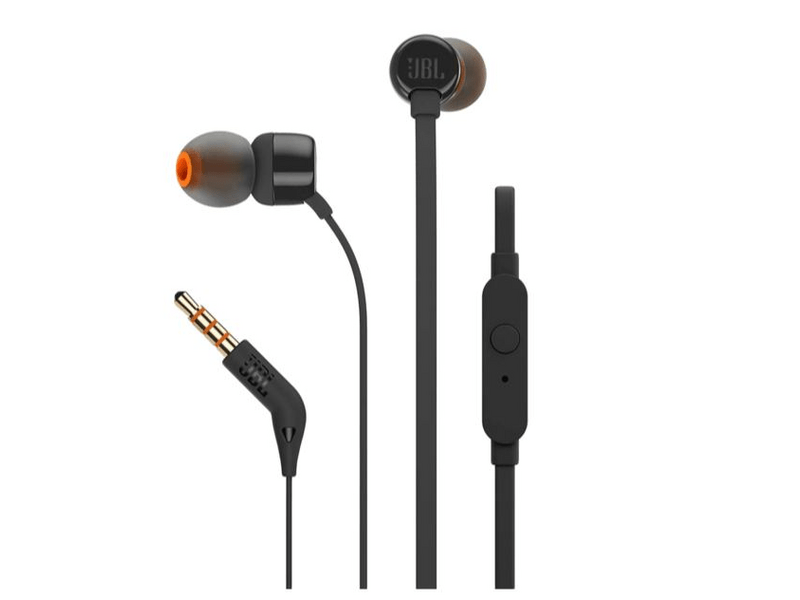 JBL T160 Vezetékes fülhallgató, Fekete