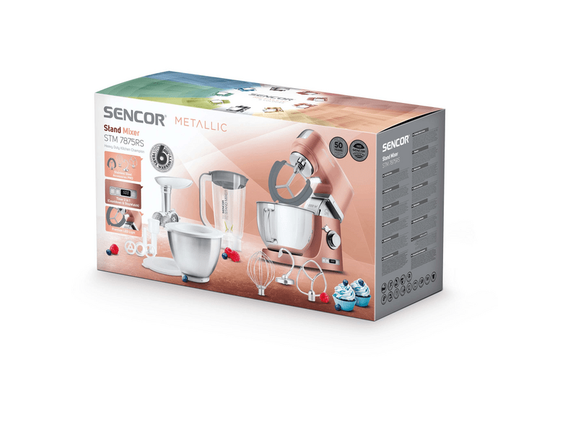 Sencor STM 7875RS kuhinjski robot, ružičasto zlatna boja