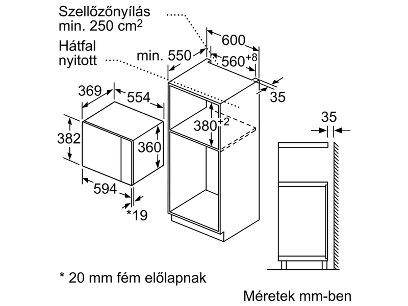Bosch BEL554MS0 Ugradbena mikrovalna pećnica, inox
