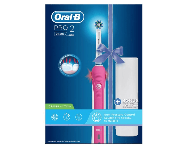 Oral-B Pro 2 2500 Pink Elektromos fogkefe rózsaszín
